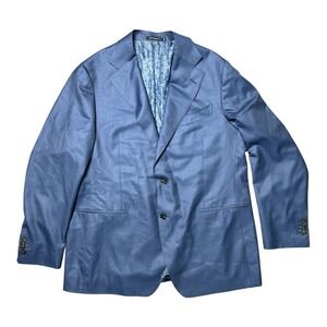 Suitsupply Jacket Blue Ethomas Wool Black 2 Button Double Vent Men's 48R Custom‎